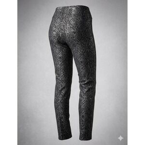 Elliot Lauren Women's Snakeskin Print Pull On Dark Brown Leggings. Size 4